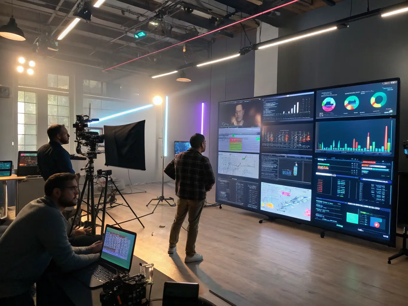 A graphic illustrating AI-driven PPC campaign optimization, showing how AI algorithms adjust bids, targeting, and ad copy in real-time to maximize ROI.