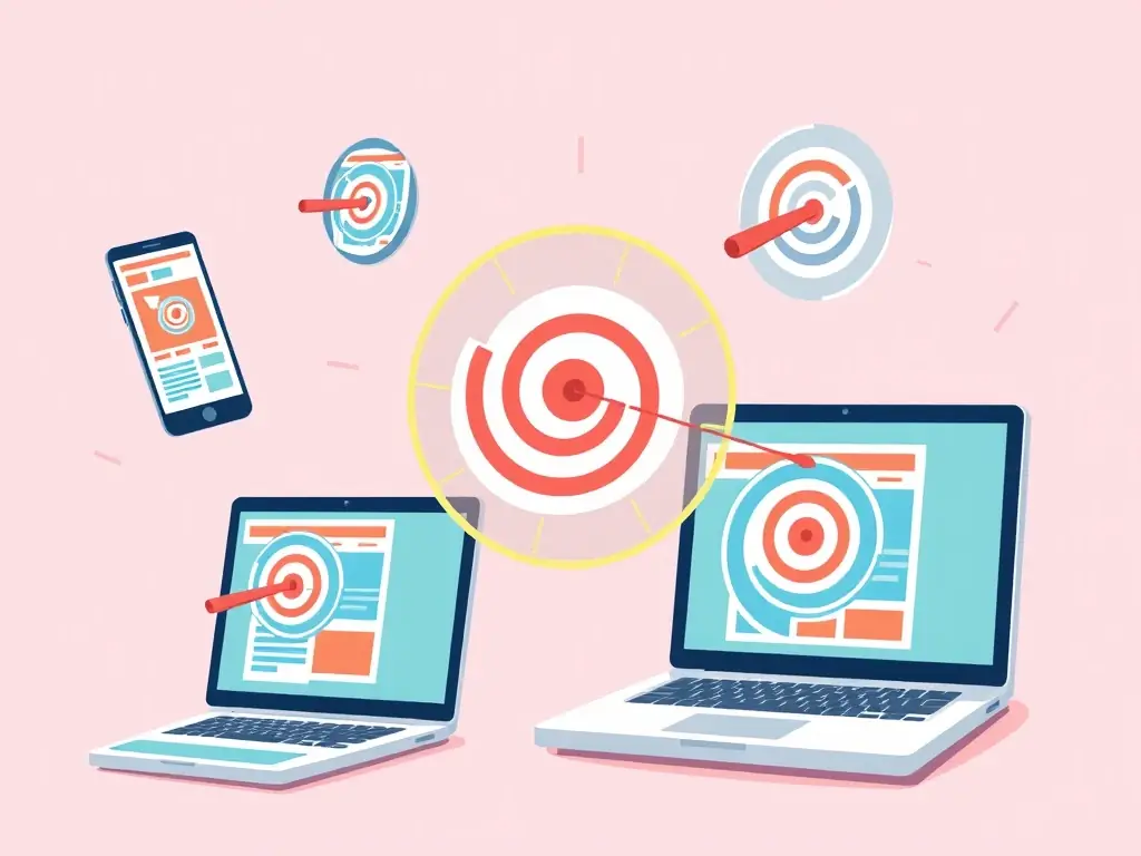 An image showcasing various pay-per-click (PPC) ads across different platforms, highlighting the reach and effectiveness of PPC campaigns. The image should be dynamic and engaging.